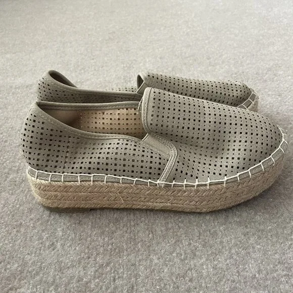 Altar'd State Sandals Womens 8 Beige Platform Espadrille Shoes Casual Summer - Picture 3 of 12